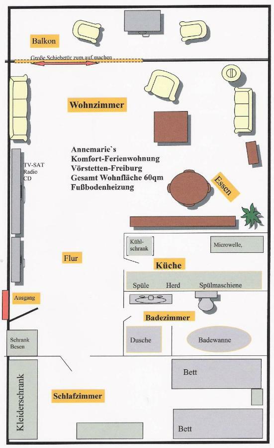 Annes Ferienwohnung Freiburg Vorstetten Dış mekan fotoğraf